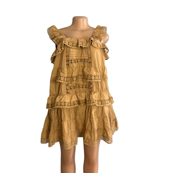 Gacaky Summer Sleeveless Rompers Ruffle Flowy Boho Sun Mini Dress - Picture 3 of 10